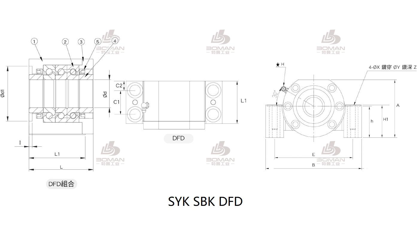 SYK MBL20-F syk丝杆支撑座